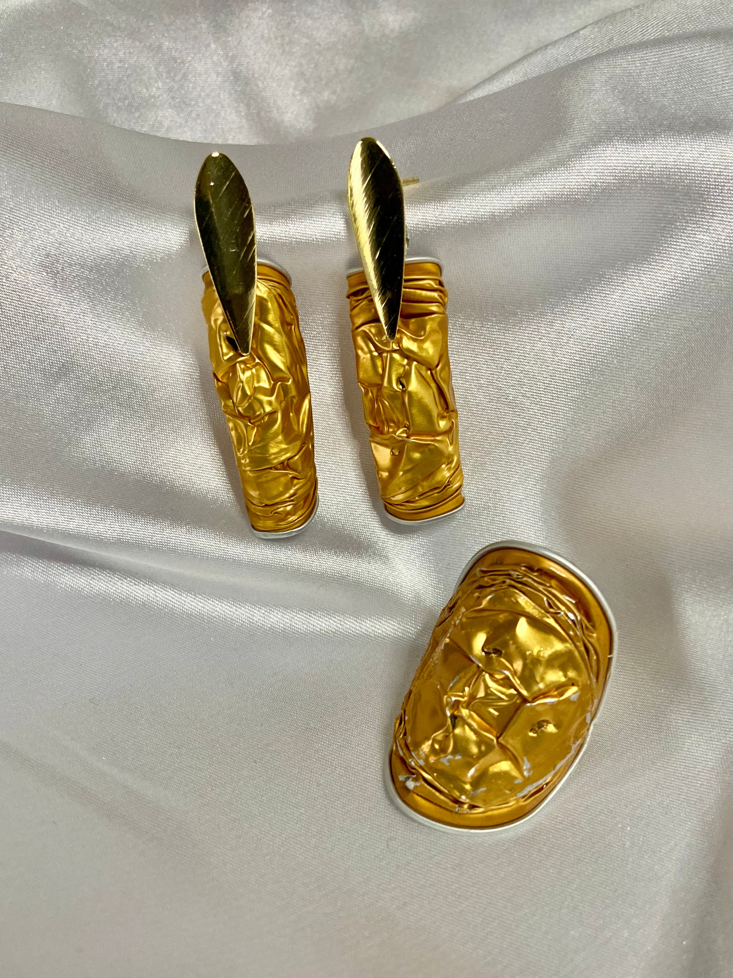 Conjunto Capsule Lumière | Upcycling Dourado a partir de Cápsulas Nespresso